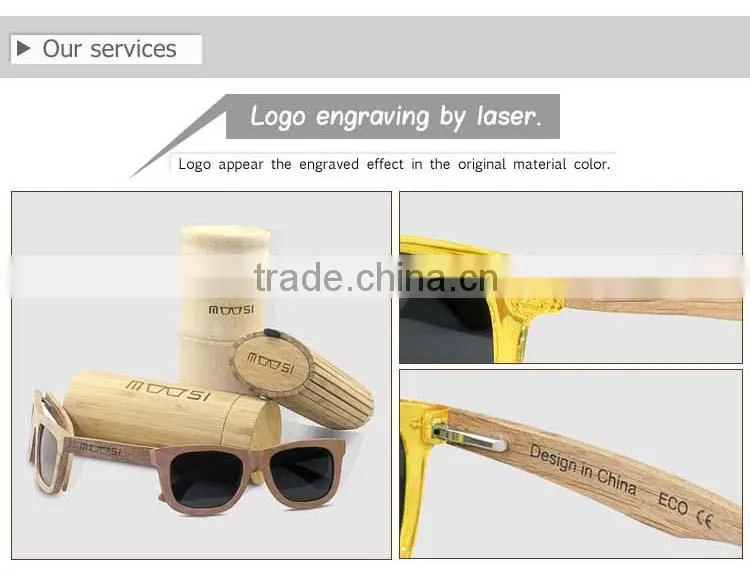 High quality bamboo wood tube case, walnut wood cylinder sunglass case, sunglasses bamboo case