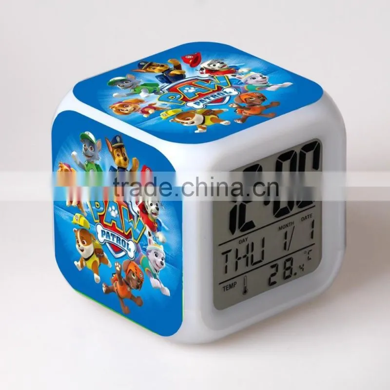 LED Color Change Digital Alarm Clock Projection Sync Thermometer Date Time