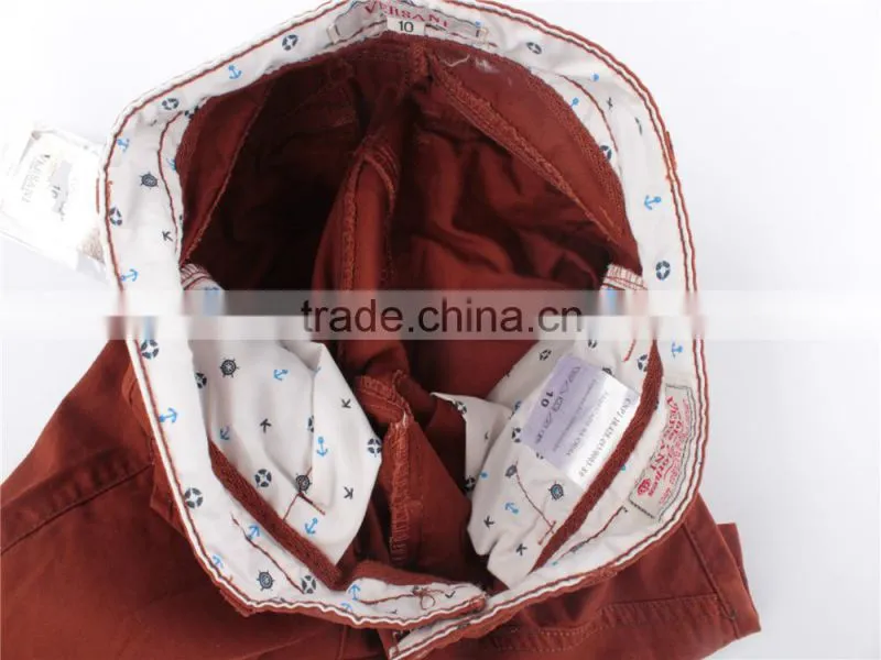 Boy's good quality 100%cotton stocklot apparel washed shorts