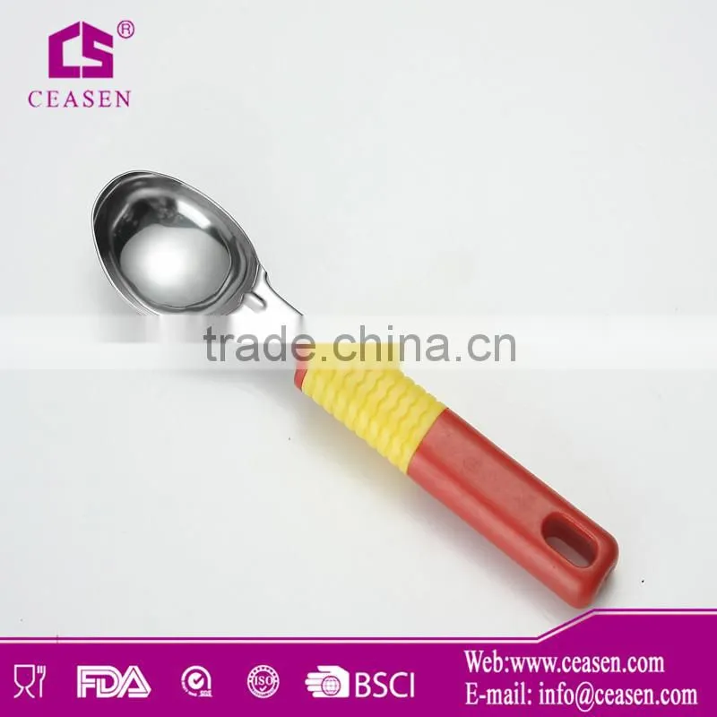 Stainless steel ice cream spoon with PP handle