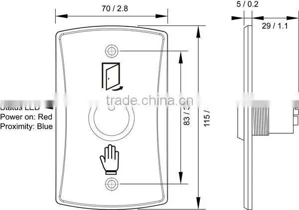 Infrared Sensor Switch No Touch Door Release Exit Button