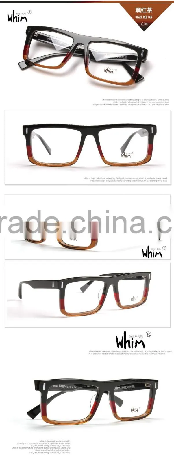 WHIM high quality Handmade Vintage Optical Acetate Glasses Frame