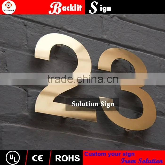 new design Titanium stainless steel letter