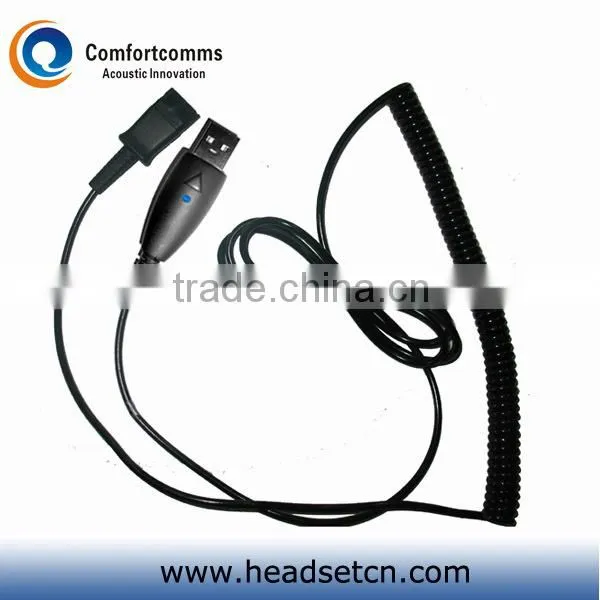 Binaural Call Center headphone headset with USB plug for computer HSM-602TPQDUSBS