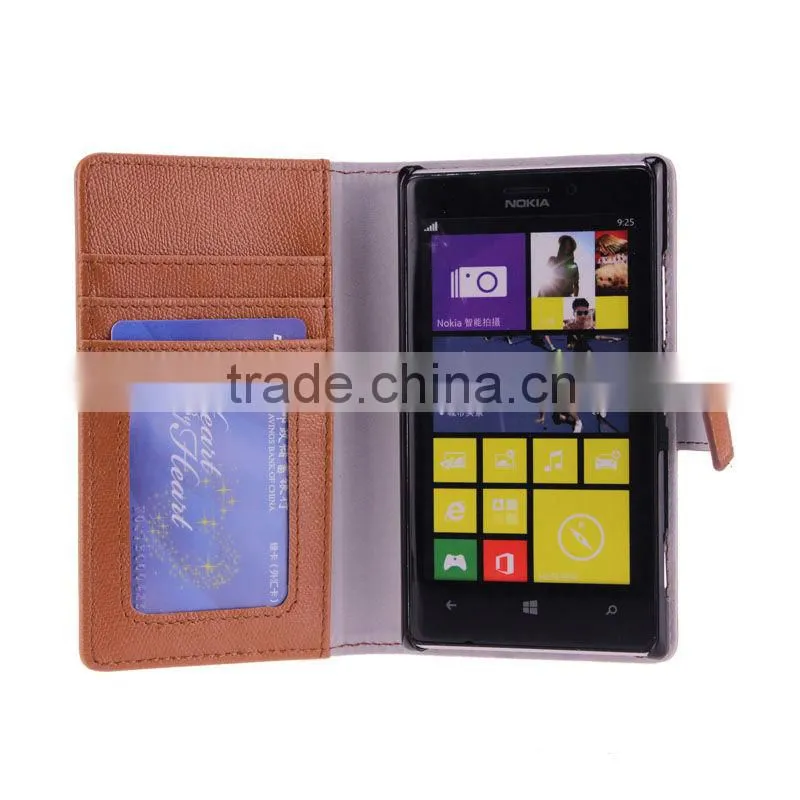 FOR NOKIA LUMIA 925 SYNTHETIC LEATHER STITCH CASE COVER WITH MAGNETIC FLAP CLOSURE