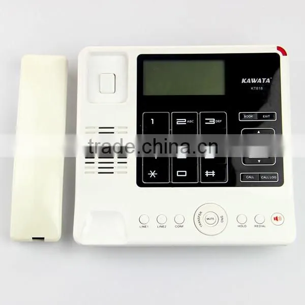 Wholesale flip caller id display landline telephone white color