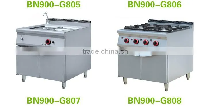 Cosbao 4 burner gas range with oven/restaurant cooking equipment for sale (BN900-G809)