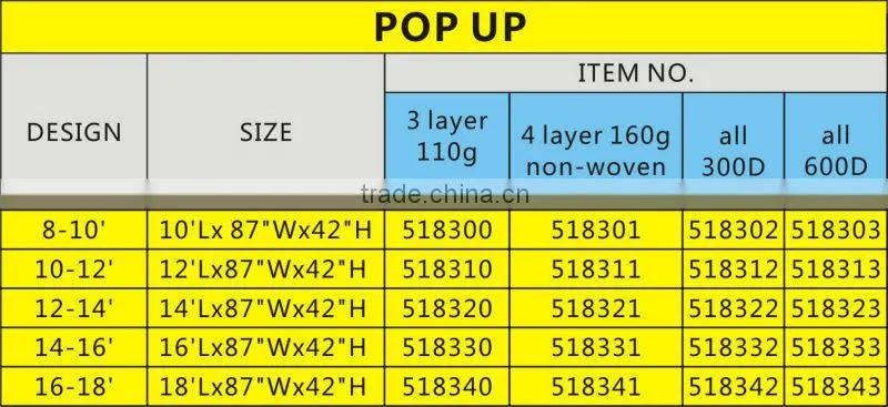 POP UP Camper Covers Factory Manufacture