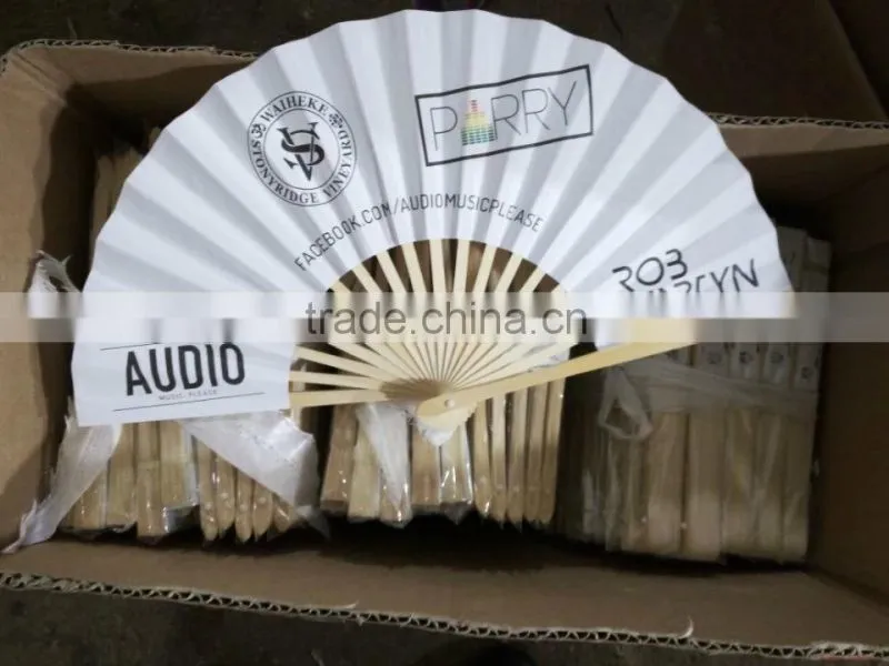 Personalized foldable bamboo fans