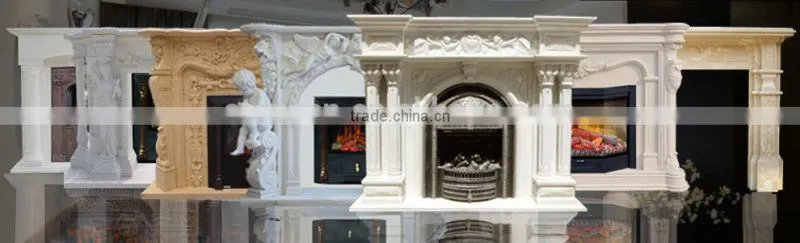Travertine antique home decorative stone fireplace