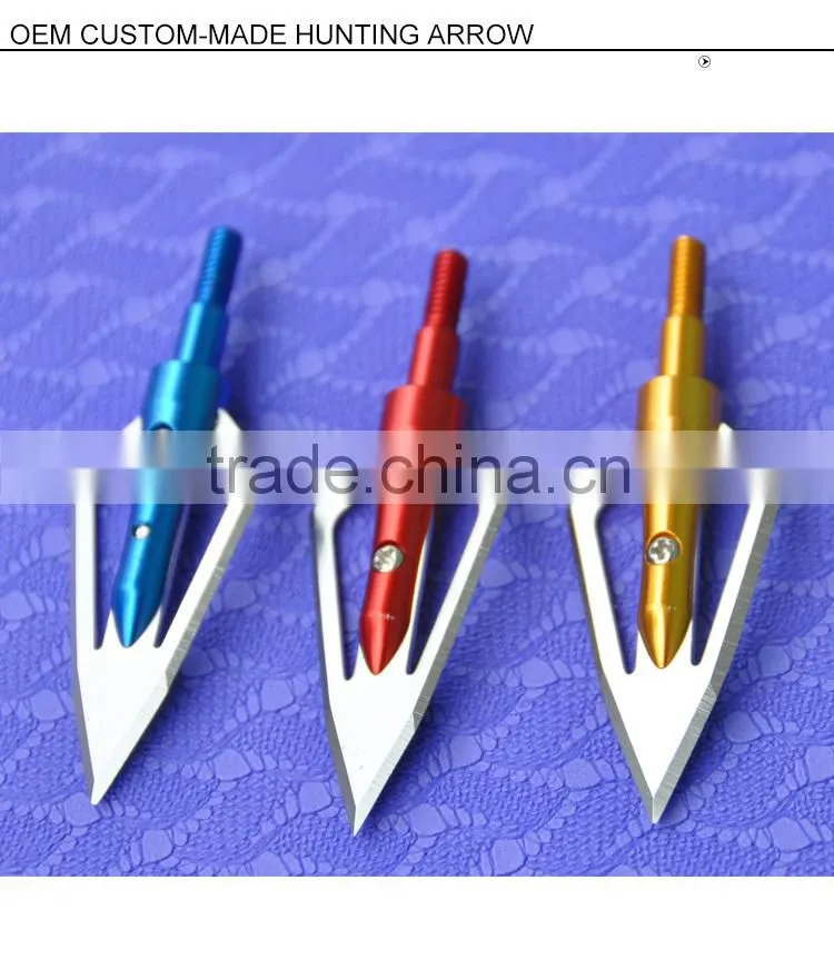 golden roadhead 100 grain 2 blade broadhead 2" X 7/8" Large incision Hunting large animals Arrow