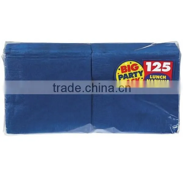16*16" Environment-Friendly disposable black paper napkin printed napkin or color napkin