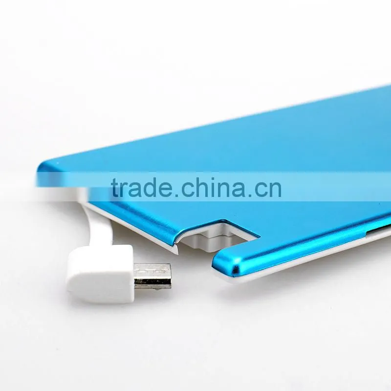 2015 hot promotion custom logo 1500mah portable ultra thin credit card power bank