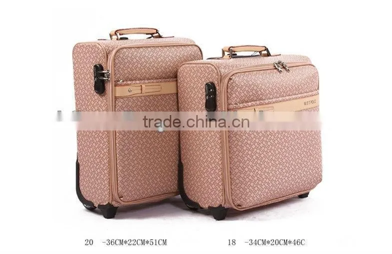 Cabin size soft luggage suitcase rolling trolley bag