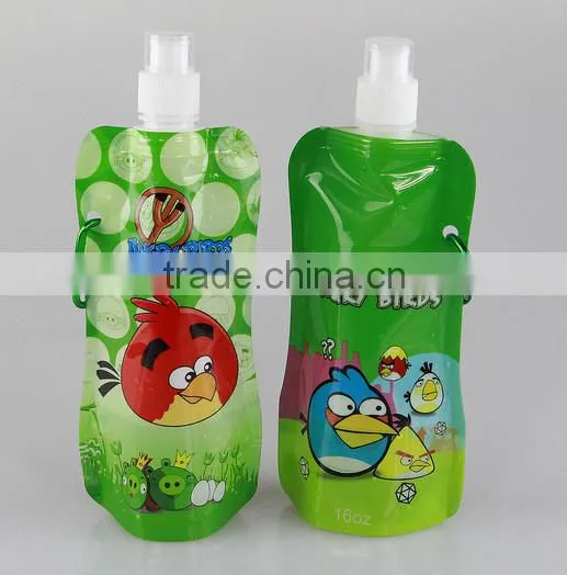 PE Plastic Type and Water Bottles Drinkware Type 480ml foldable water bottle