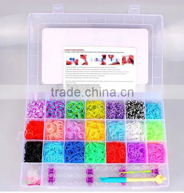2014 Hot Sell Eco-friendly Crazy Silicone DIY Loom Bands Wholesale