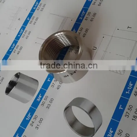 2015 Best Selling!! ISO228/DIN2999 Threaded Pipe Coupling CNC Machined