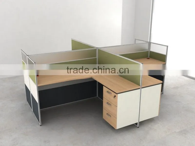 translucent glass screen wall partition workstation/metal frame workstation for single seat