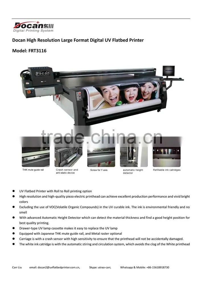 wide format uv printer/wood furniture printer/wood glass metal printer