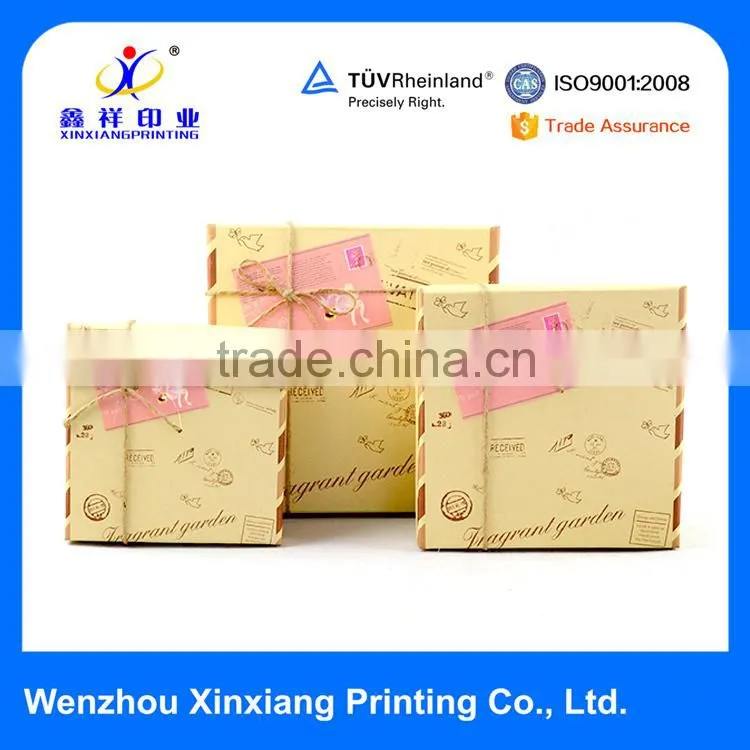 Attractive Durable Brown Kraft Paper Gift Boxes with your design