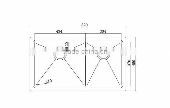 Factory direct sales Double Bowl Undermount Kitchen Functional Sink