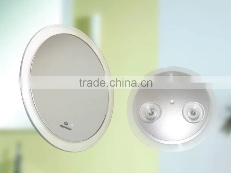 Wall mounted makeup mirror with suction cups, 10x magnifying cosmetic mirrors, clear suction cup mirrors