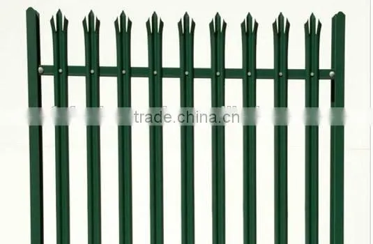 Hot dipped Galvanized Steel Palisade Fencing