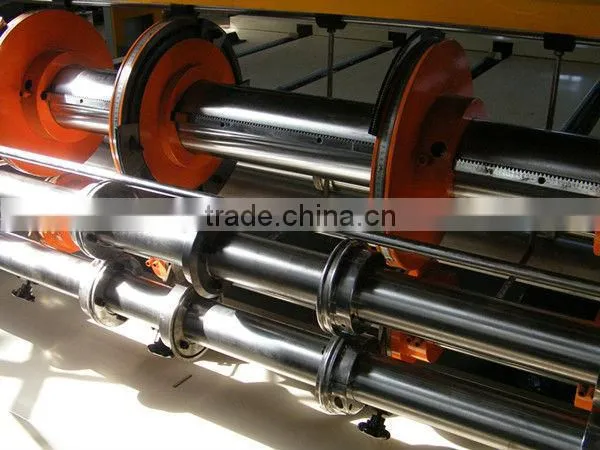 China paper board open the grooving , cutting the corner and rolling the line machine