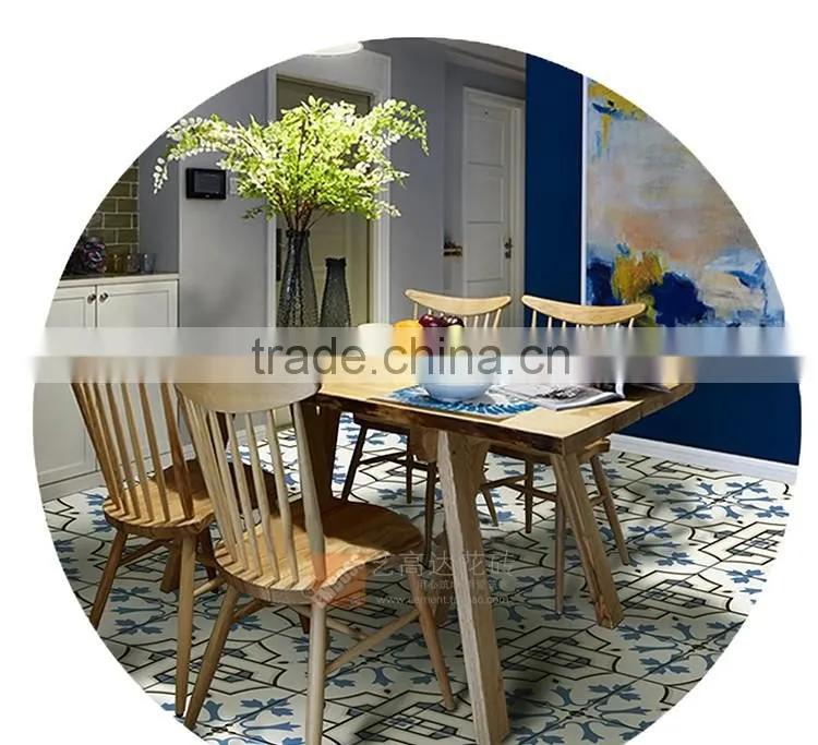 20*20cm blue color encaustic cement decorative tile moroccan cenment tile Hot sale cheap