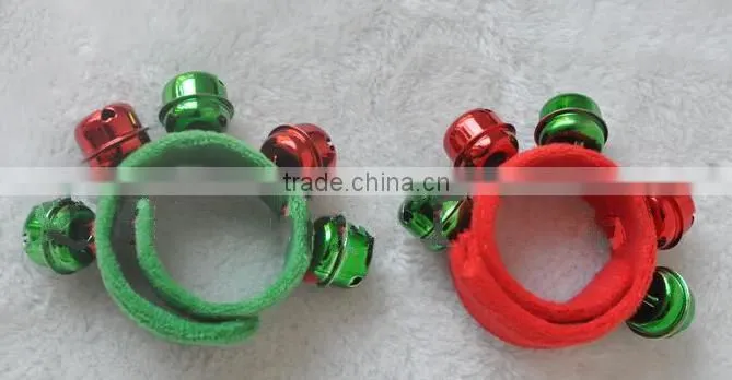 Merry Christmas Holiday Cuff Bracelet with Jingle Bells Christmas Party Gear