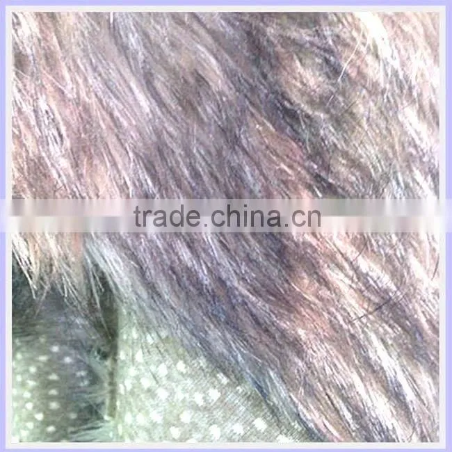100% Acrylic Artificial Fur Jacquard printed long pile faux fur fabric