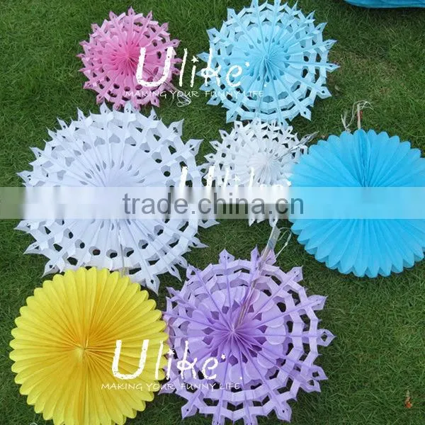 Popular Tissue Paper Fans Ceiling Decoration For Parties 18th birthday party decorations