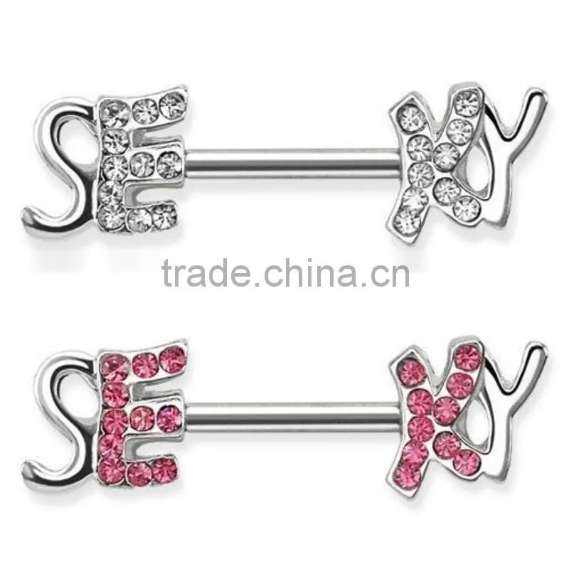 Sexy Nipple Bar Shield Ring Nipple Body Jewelry