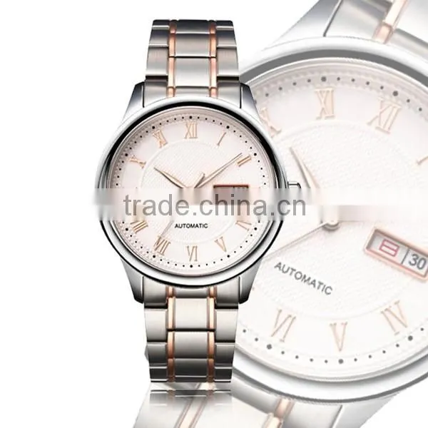 Water Resistant Stainless Steel Strap Automatical Date Mechanical Watch
