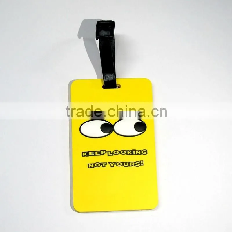 Custom luggage tag soft pvc luggage tag wholesale