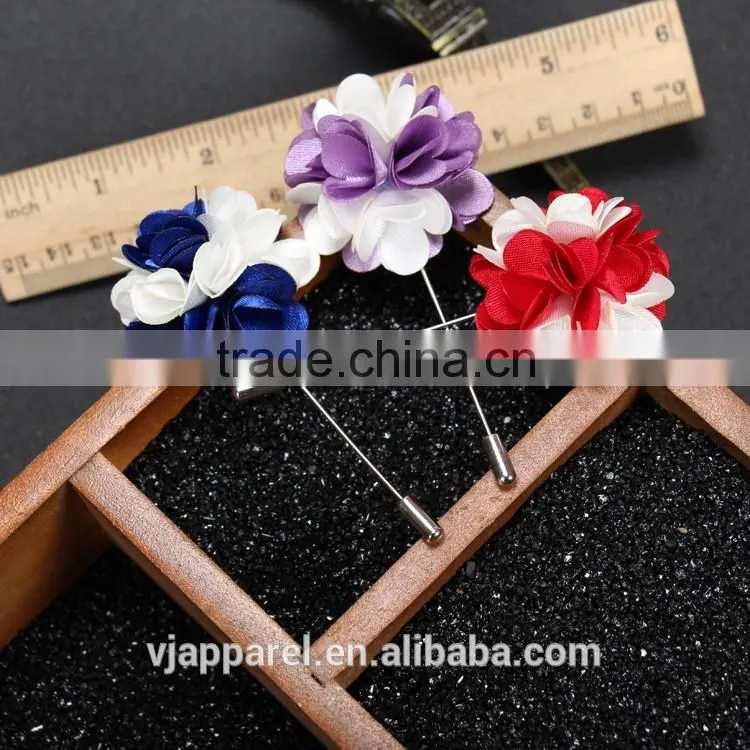 Men Flower Floral Boutonniere Wedding Corsage Prom Lapel Stick Pin Hat Brooch