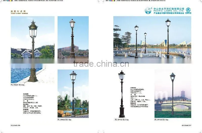 Outdoor LED garden lamp with steel or aluminum material