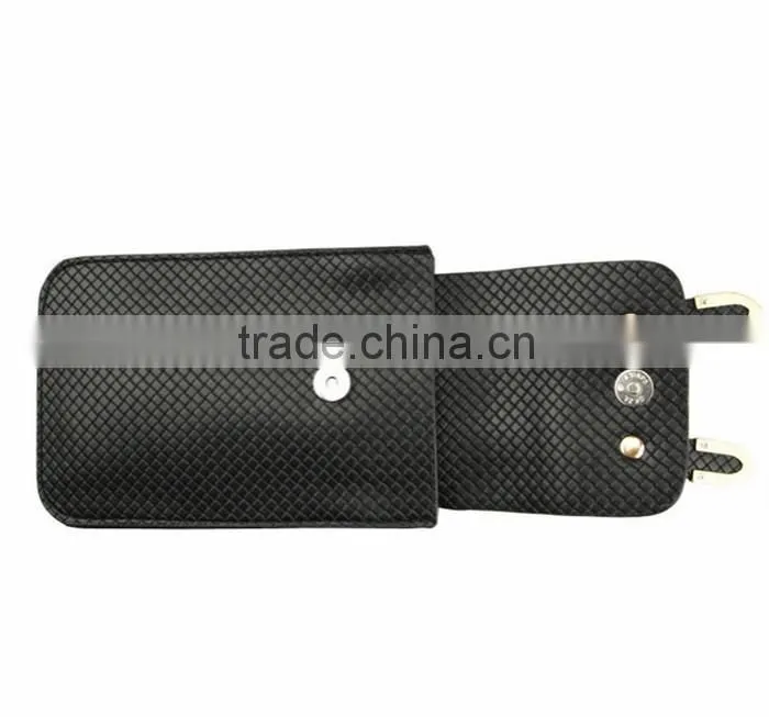 Hot selling leather phone pouch case with neck strap in Dongguan