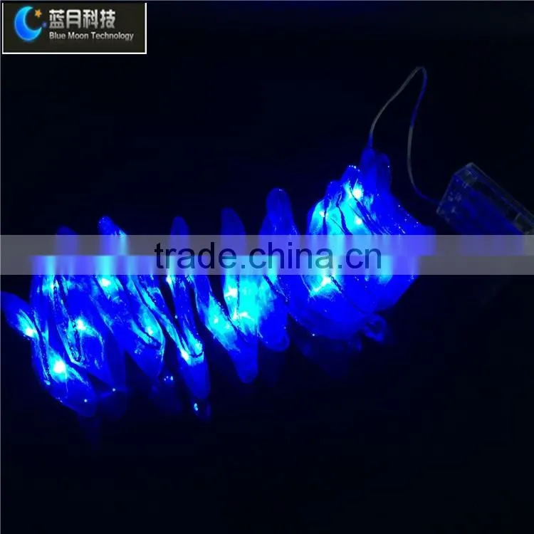 Ribbon series green color 2AA batetry case garden party lights