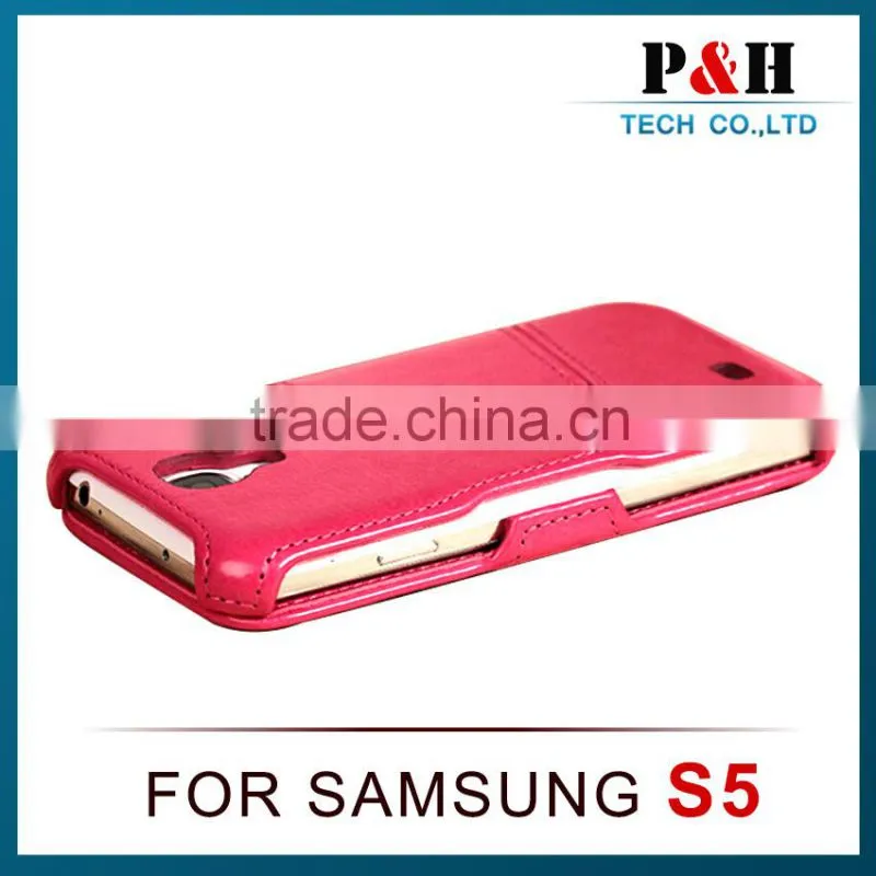 Various color leather flip case for samsung galaxy s6