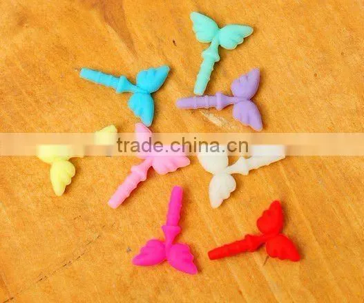 Silicone Dustproof 3D Angel Wings Headphone dust plug