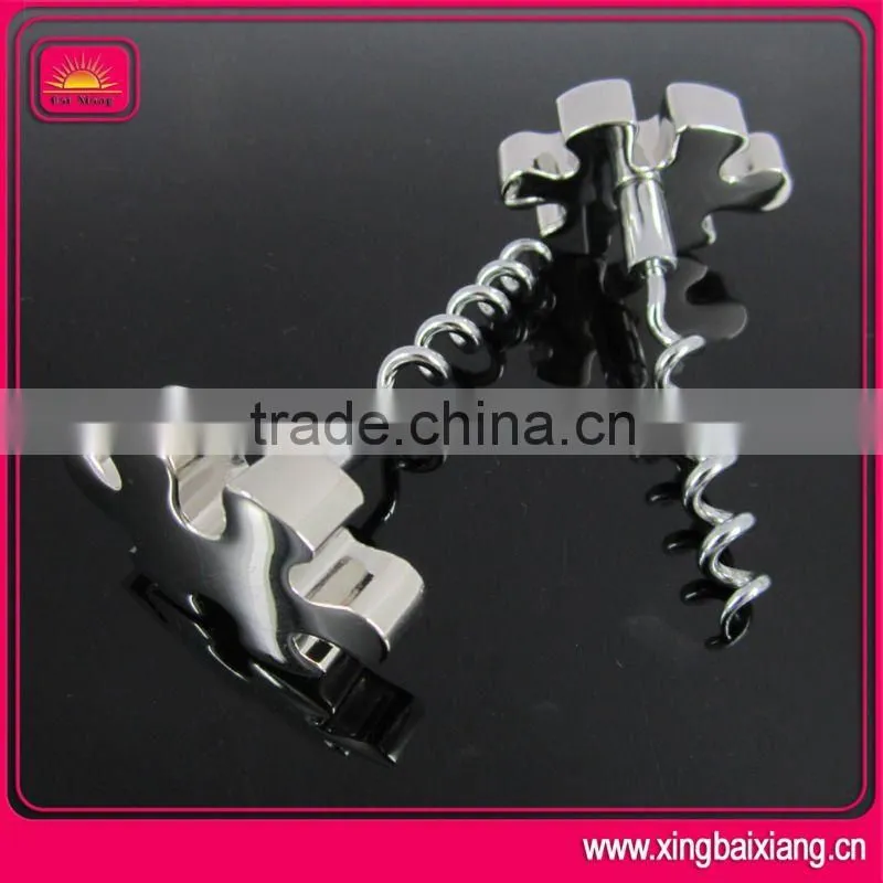 High quality iron deluxe carabiner with wine opener