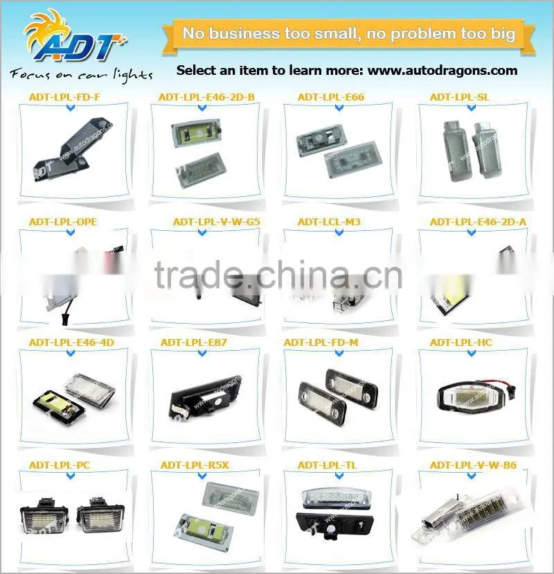 Canbus super white license plate lamp for Golf4-7 for EOS