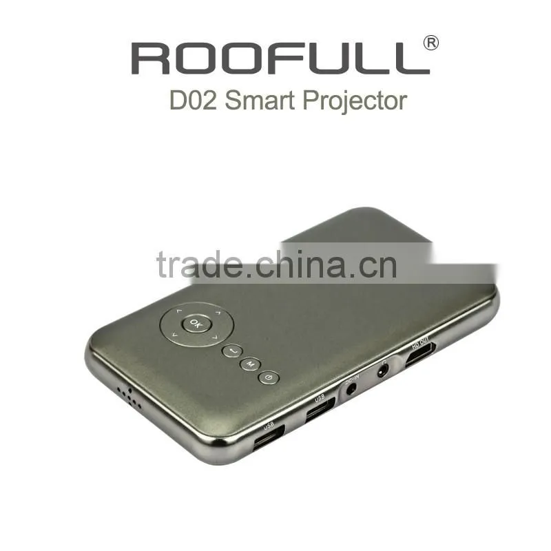2016 Hot Selling RK3128 Smart Mini Portable Projector Support 4K, H-DMI, USB for Business, Education,and Home Theater