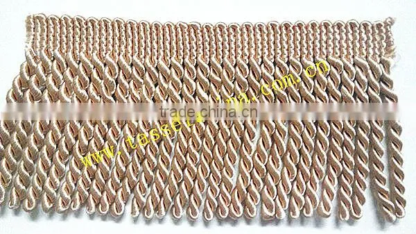 3 1/2 INCH SINGLE BRAID POLYESTER SOFA FRINGE