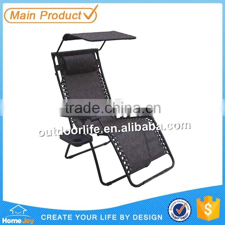 Factory price modern relaxing chair with footrest, folding sun chair