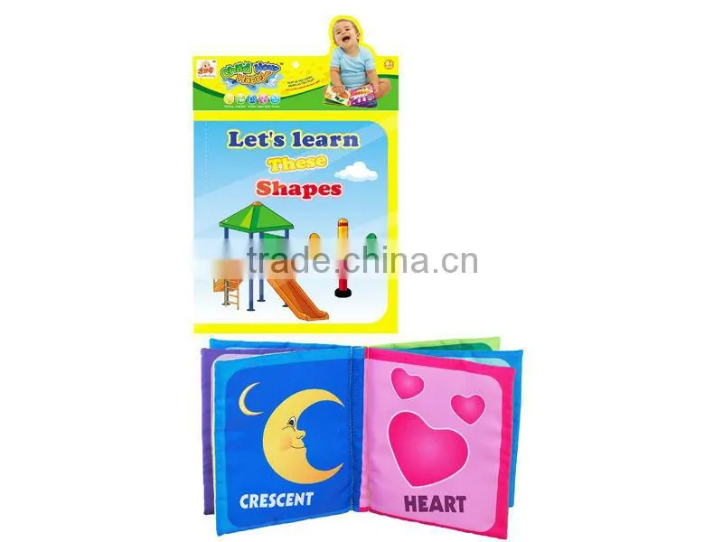 English Shapes Learning Baby Cloth Book, Education Infant Fabric Book