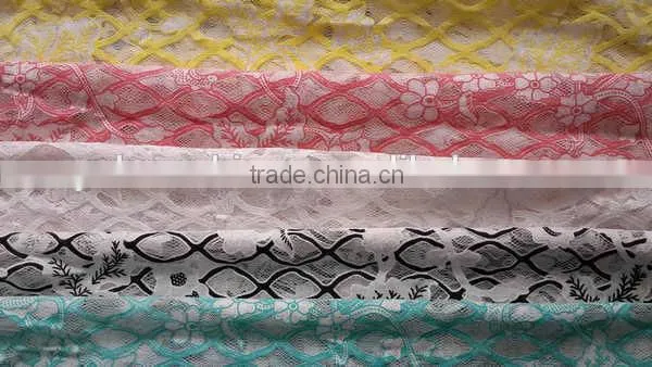 YH010# Lace Fabric / High Quality Burning Flower Lace Fabric / New Design Garment cloth Lace Fabric