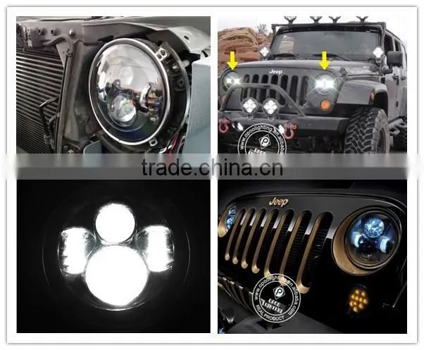 High low beam jeep headlight, new angle eyes jeep headlight 40w