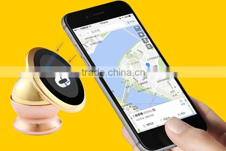 360 Degree Rotating Strong Magnetic Luxury Metal Stand Holer for Mobile Phone